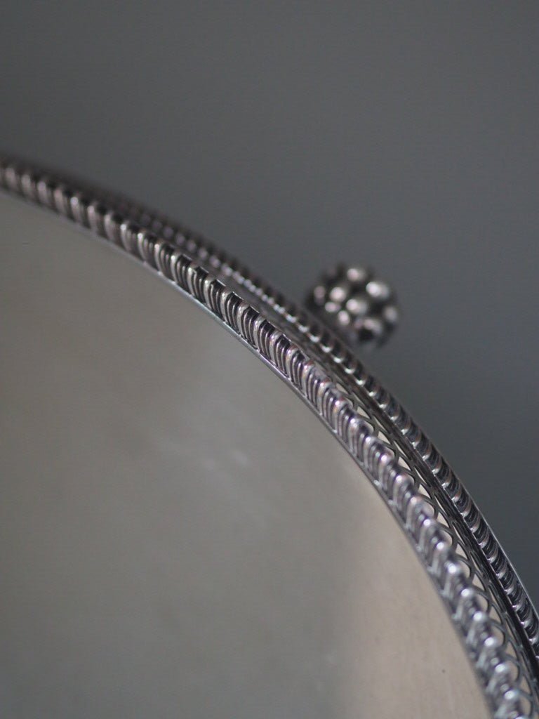 Edwardian gallery silver plate large oval tray - Natalia Willmott