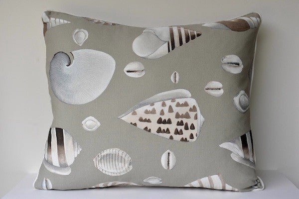 Extra large cushion with shell fabric - Natalia Willmott