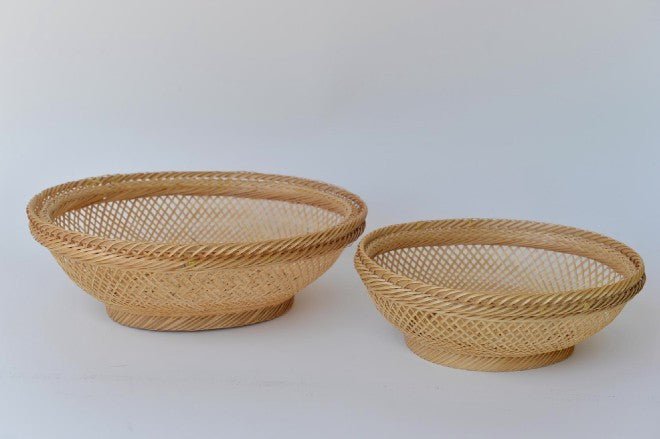 Fine bamboo Bread, or tinket Basket from Thailand - Natalia Willmott