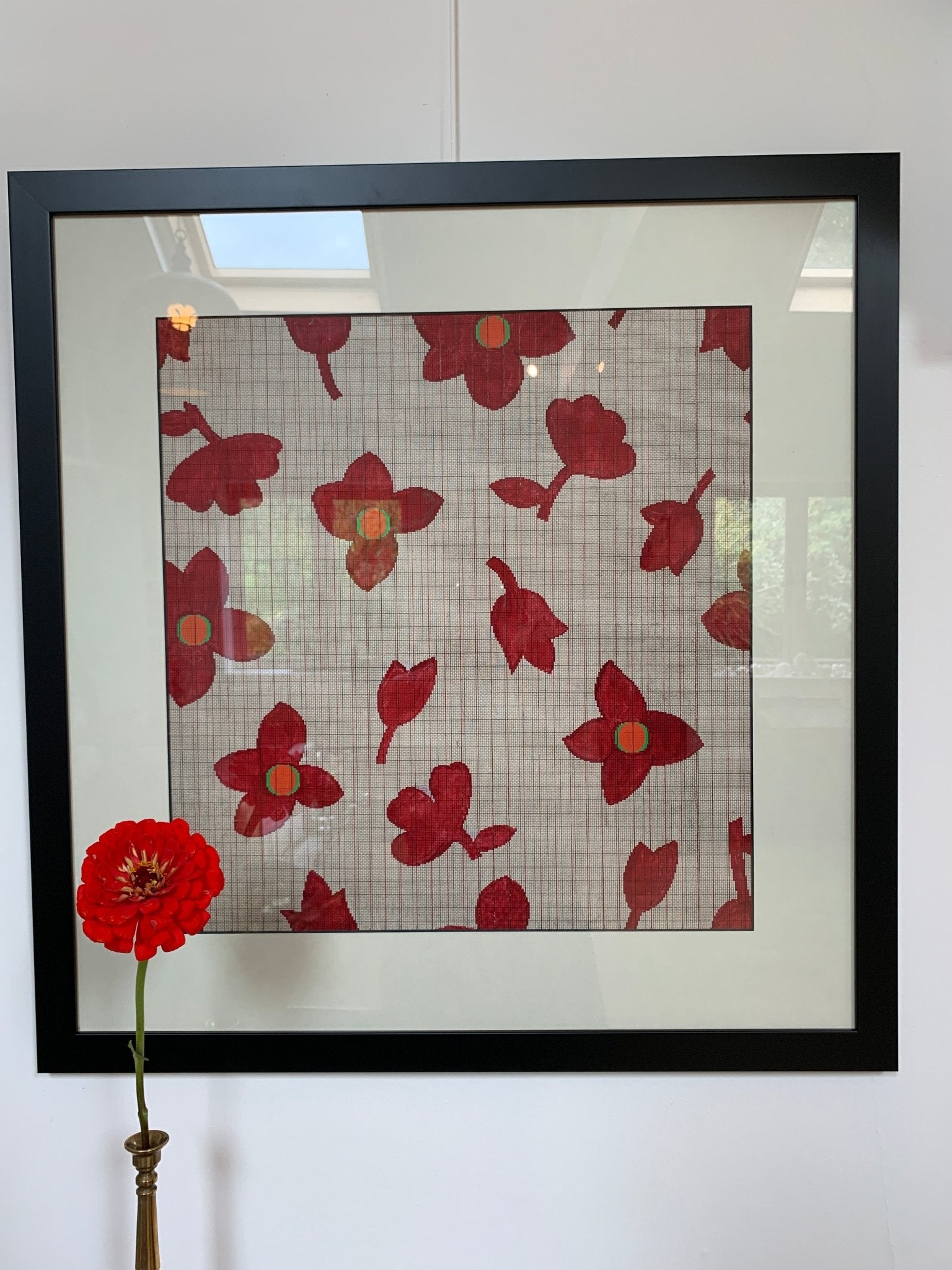 Floral red point paper - Natalia Willmott