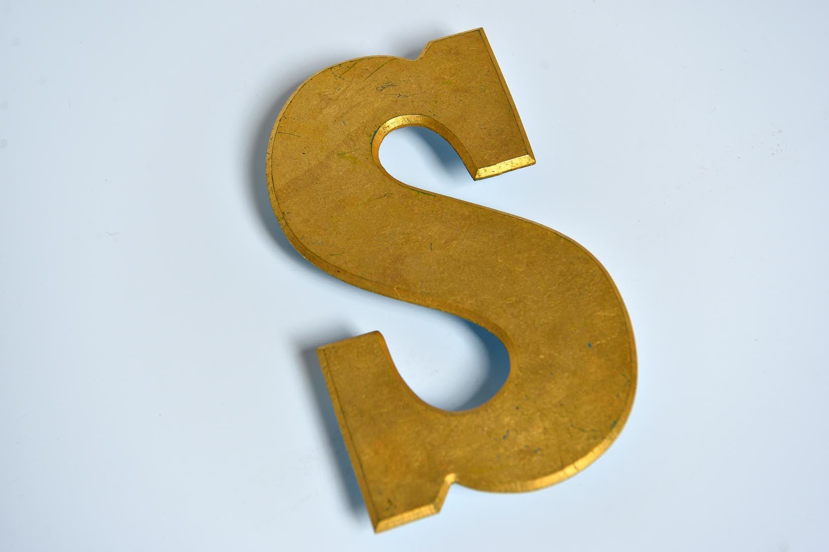 Gold distressed style vintage letters - Natalia Willmott