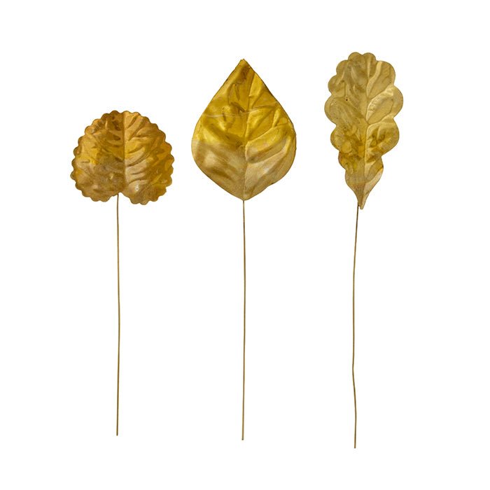 gold leaf ornament set of three - Natalia Willmott