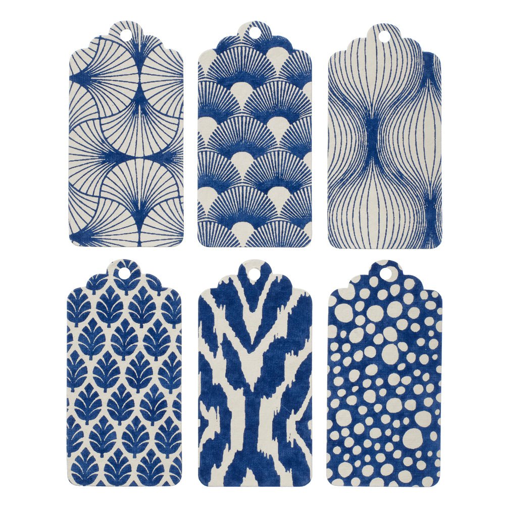 Hand made paper gift tag in blue - Natalia Willmott