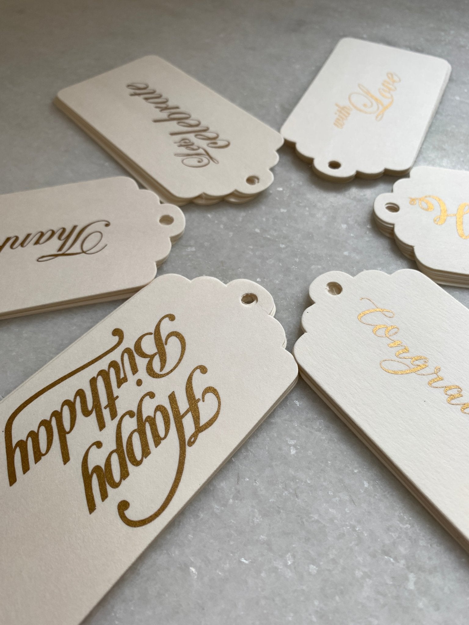 Hand made paper gift tag with words - Natalia Willmott