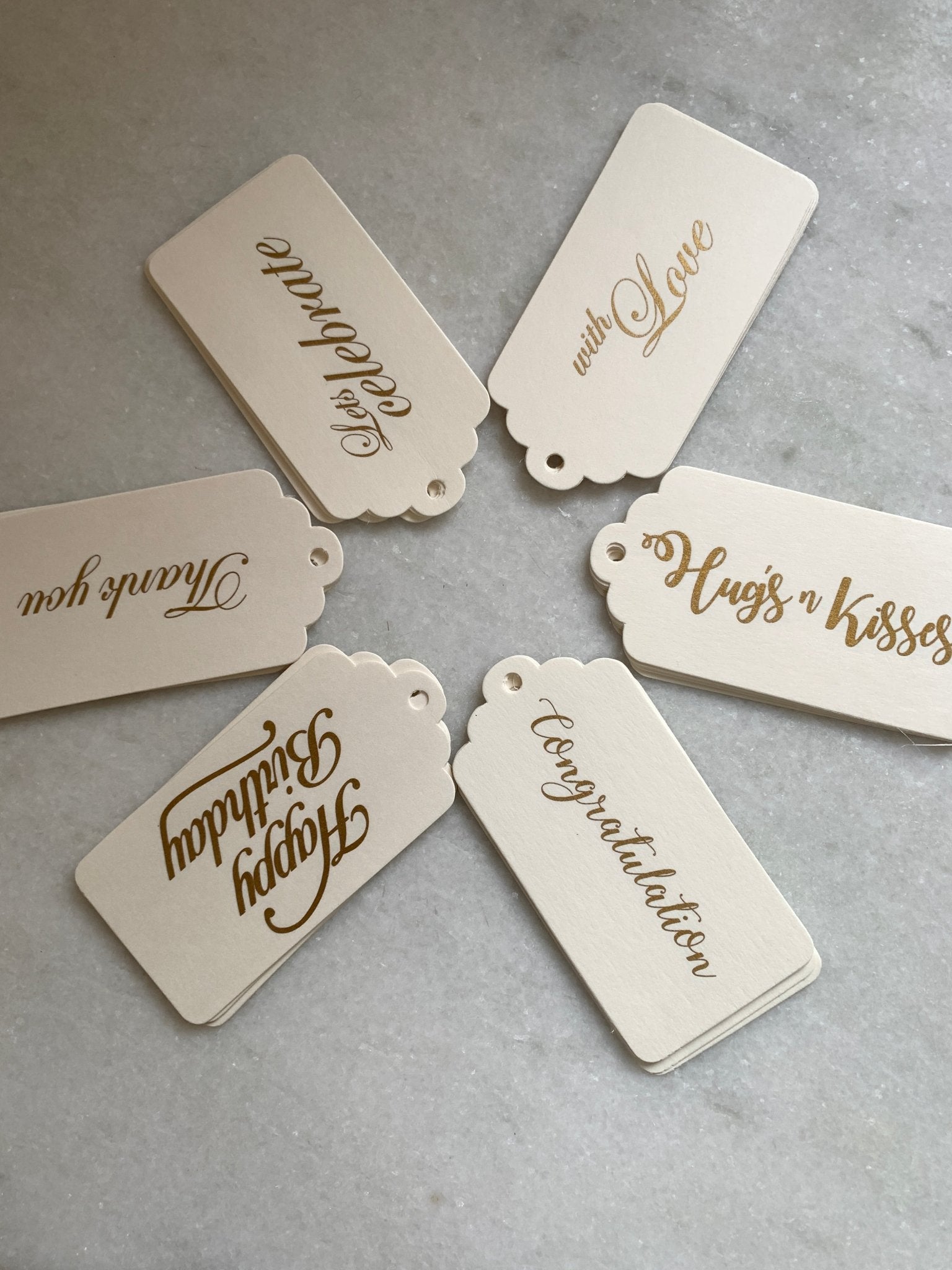 Hand made paper gift tag with words - Natalia Willmott