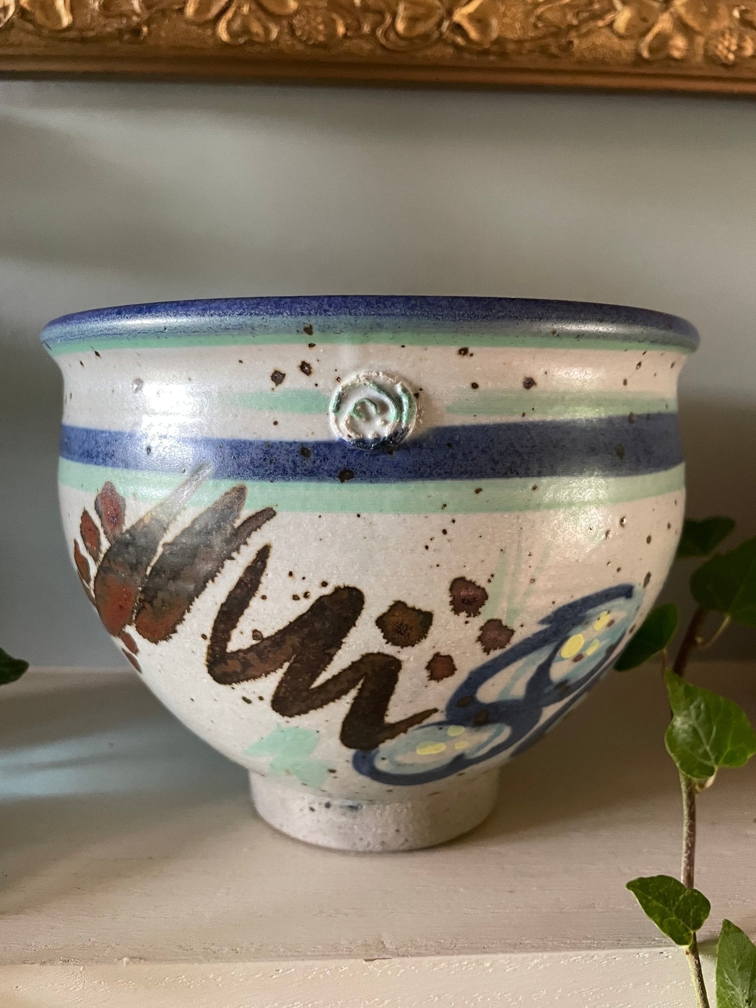 Hand thrown speckled stoneware studio pottery bowl - Natalia Willmott