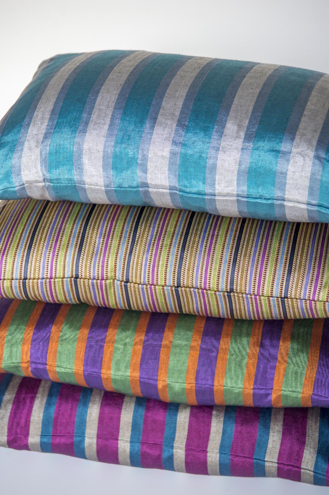 Kutnu vintage silk stripes cushion from Gaziantep - Natalia Willmott