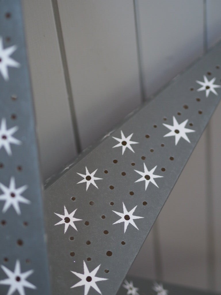 Large grey paper star with star design - Natalia Willmott