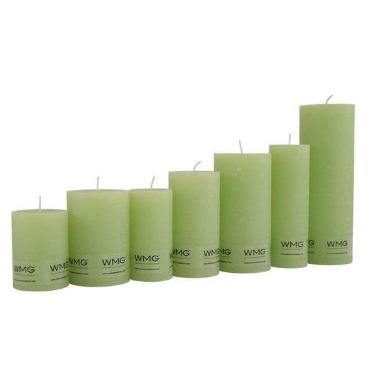 Light green rustic candle - Natalia Willmott