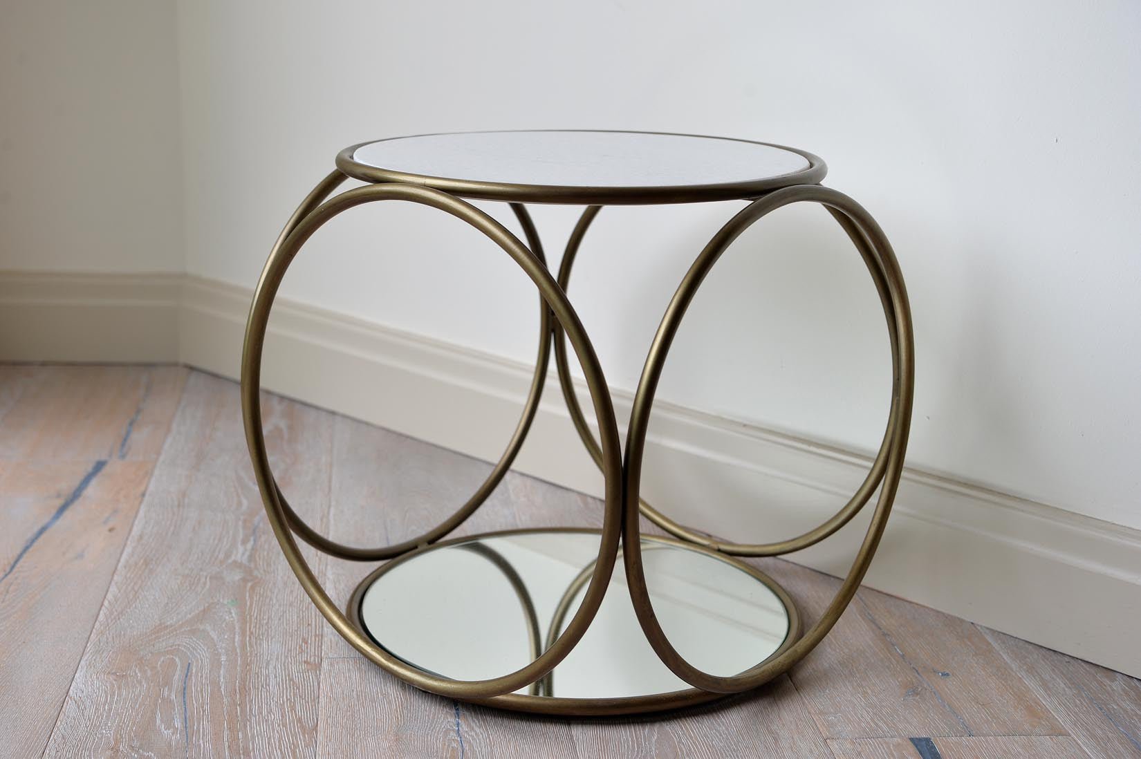 Marble and brass round coffee table - Natalia Willmott