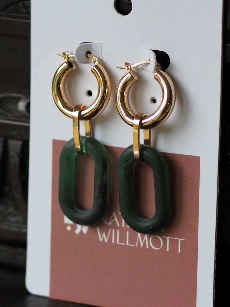 Matt resin Hoops earrings - Natalia Willmott