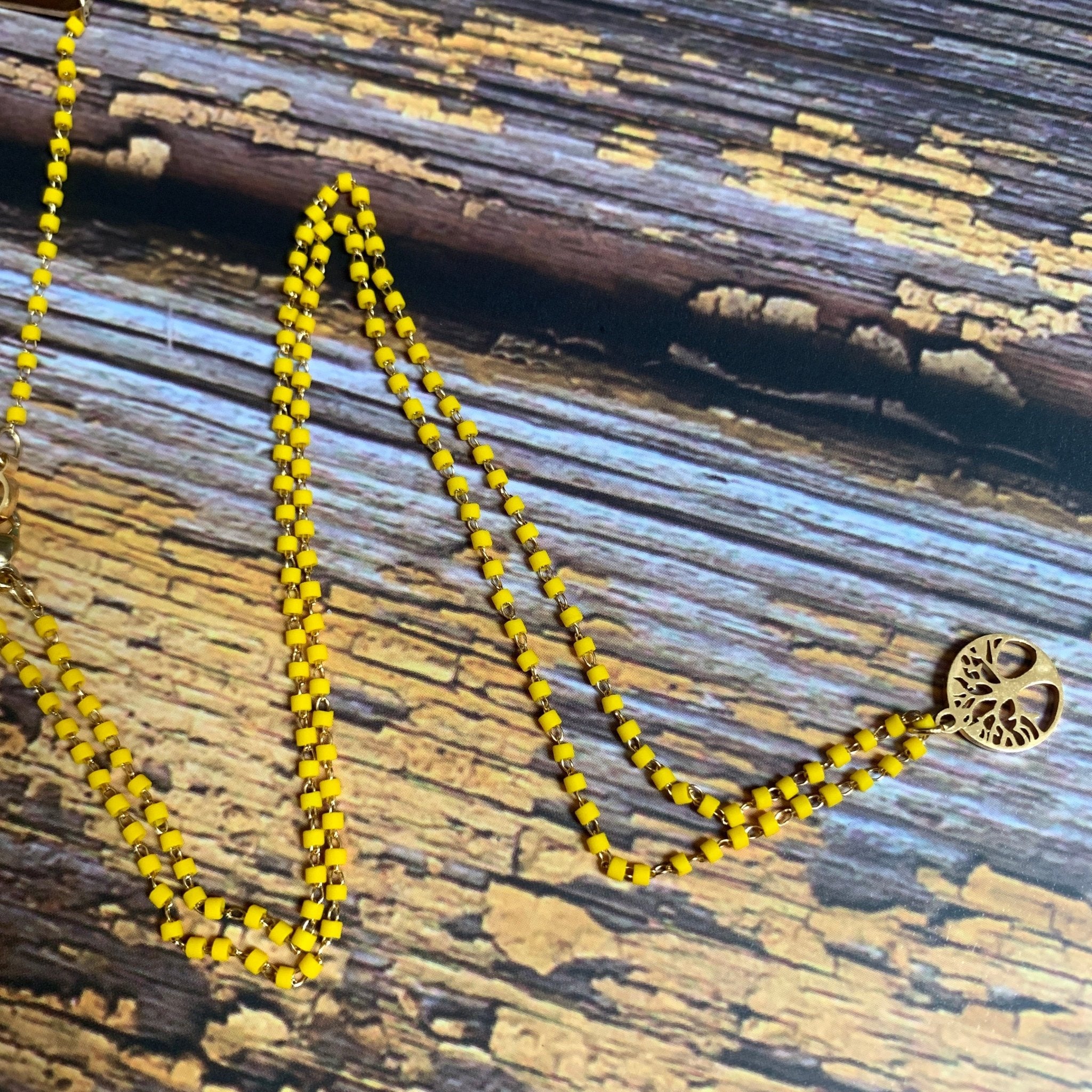 Mulberry yellow pendant necklace - Natalia Willmott