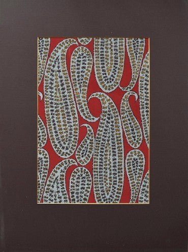 Paisley design on red textile design - Natalia Willmott