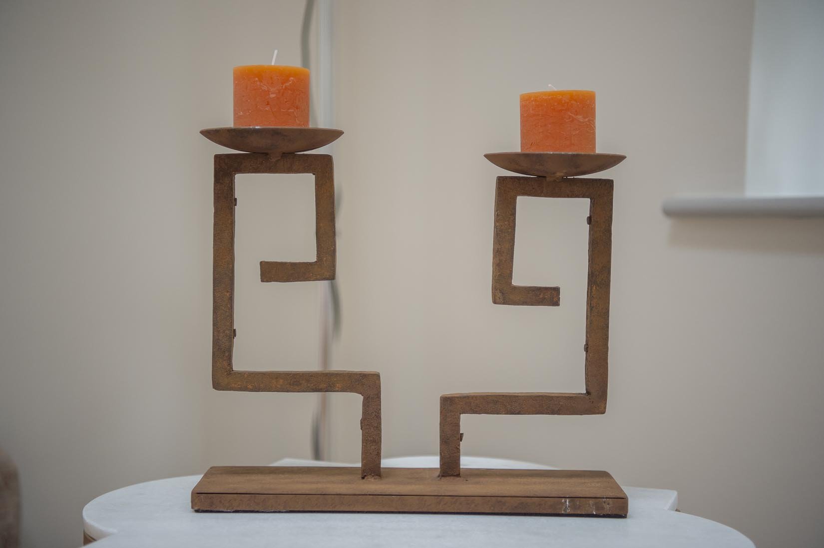 Ra - Art Deco wrought iron candle holder - Natalia Willmott