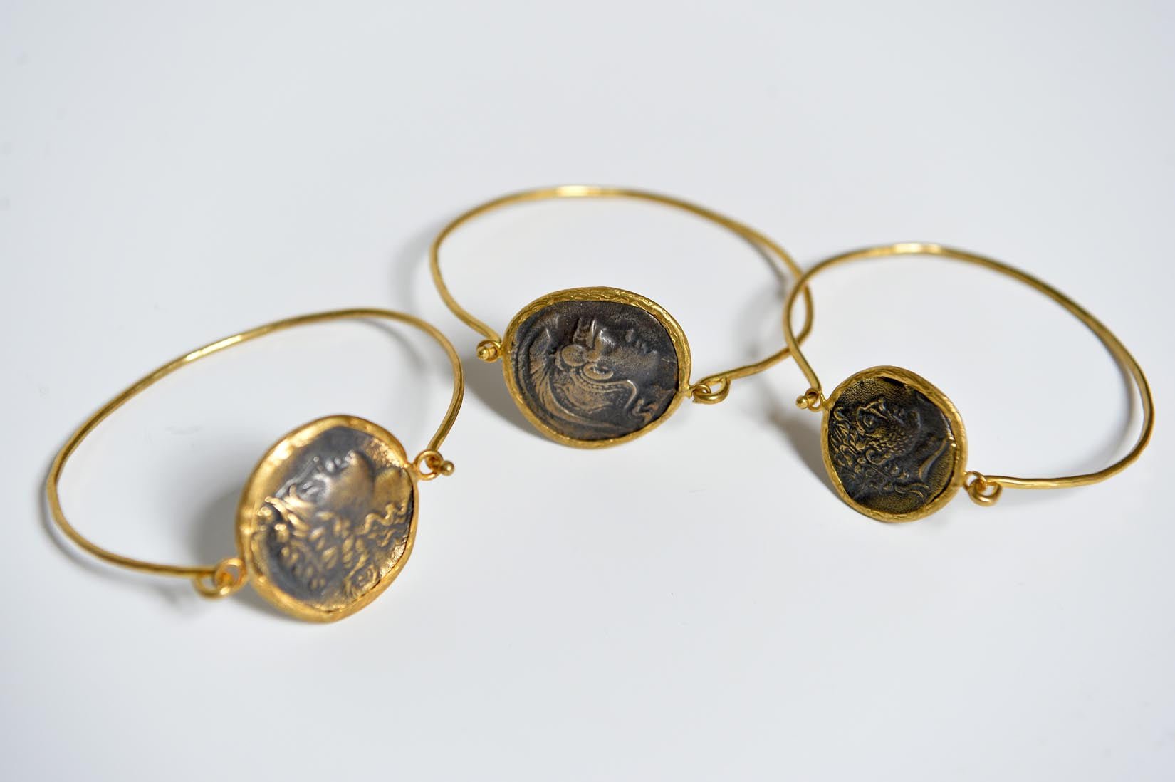 Roman design coin bangle - Natalia Willmott