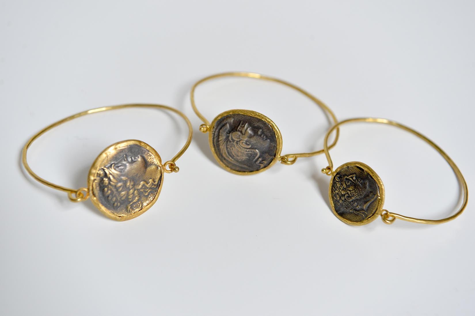 Roman design coin bangle - Natalia Willmott