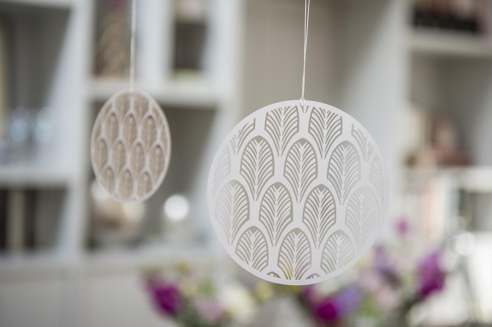 Round laser cut paper ornaments - Natalia Willmott