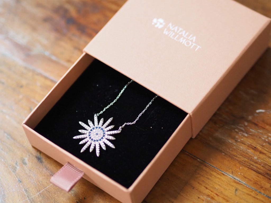 Silver and various crystal star necklace - Natalia Willmott