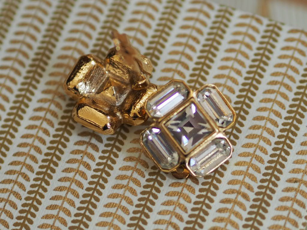 Sphinx quatrefoil vintage clip on earrings Natalia Willmott