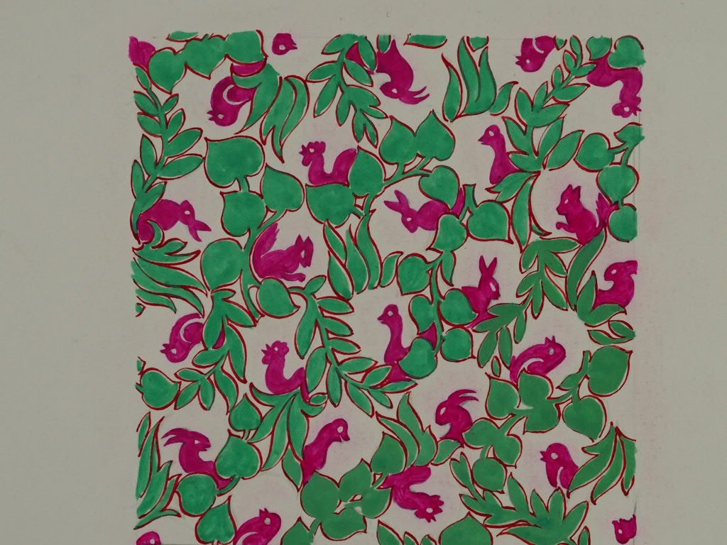 Spring Plate Textile Spring textile design – Natalia Willmott