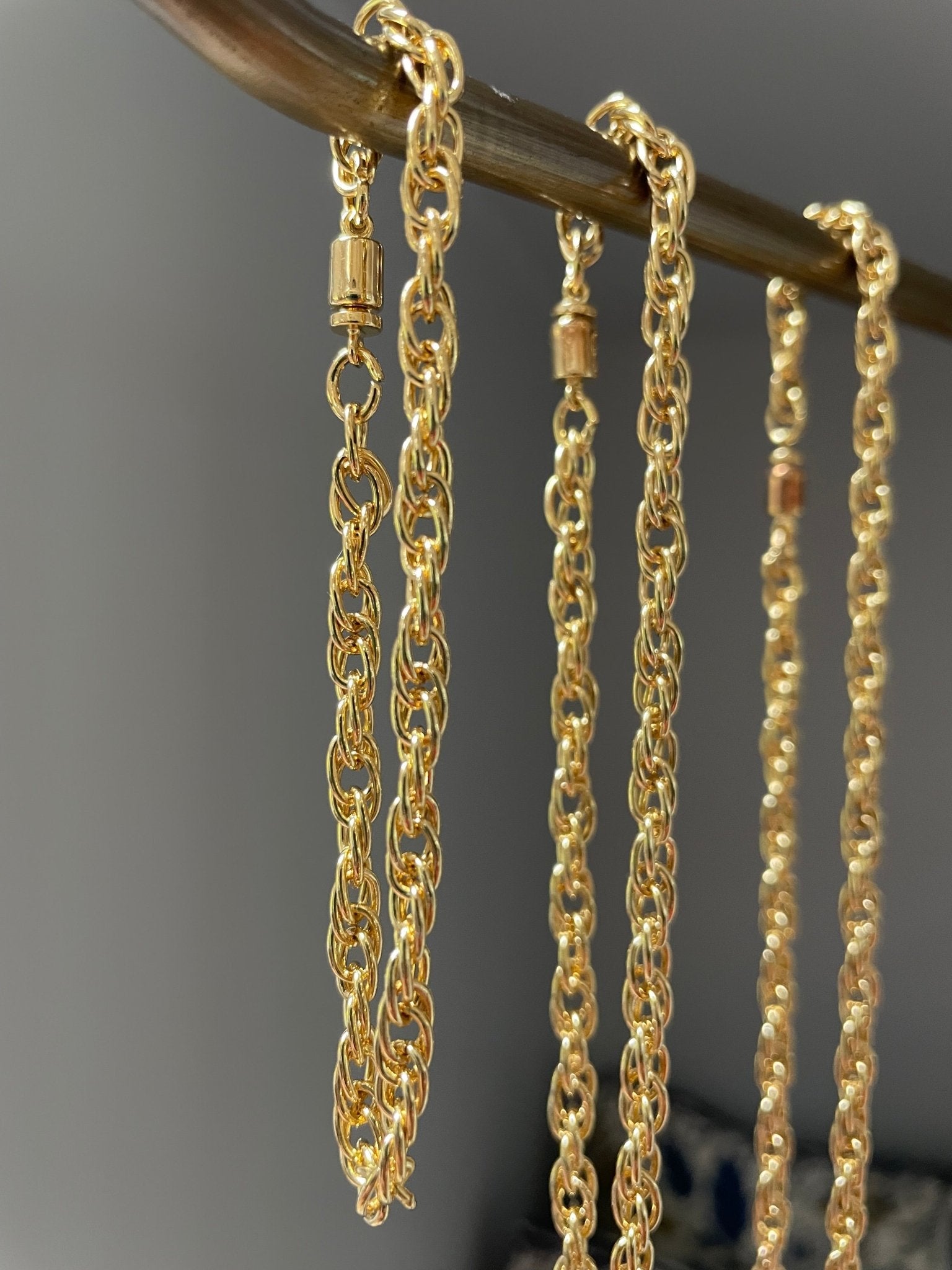 Twisted gold plated chains trio - Natalia Willmott