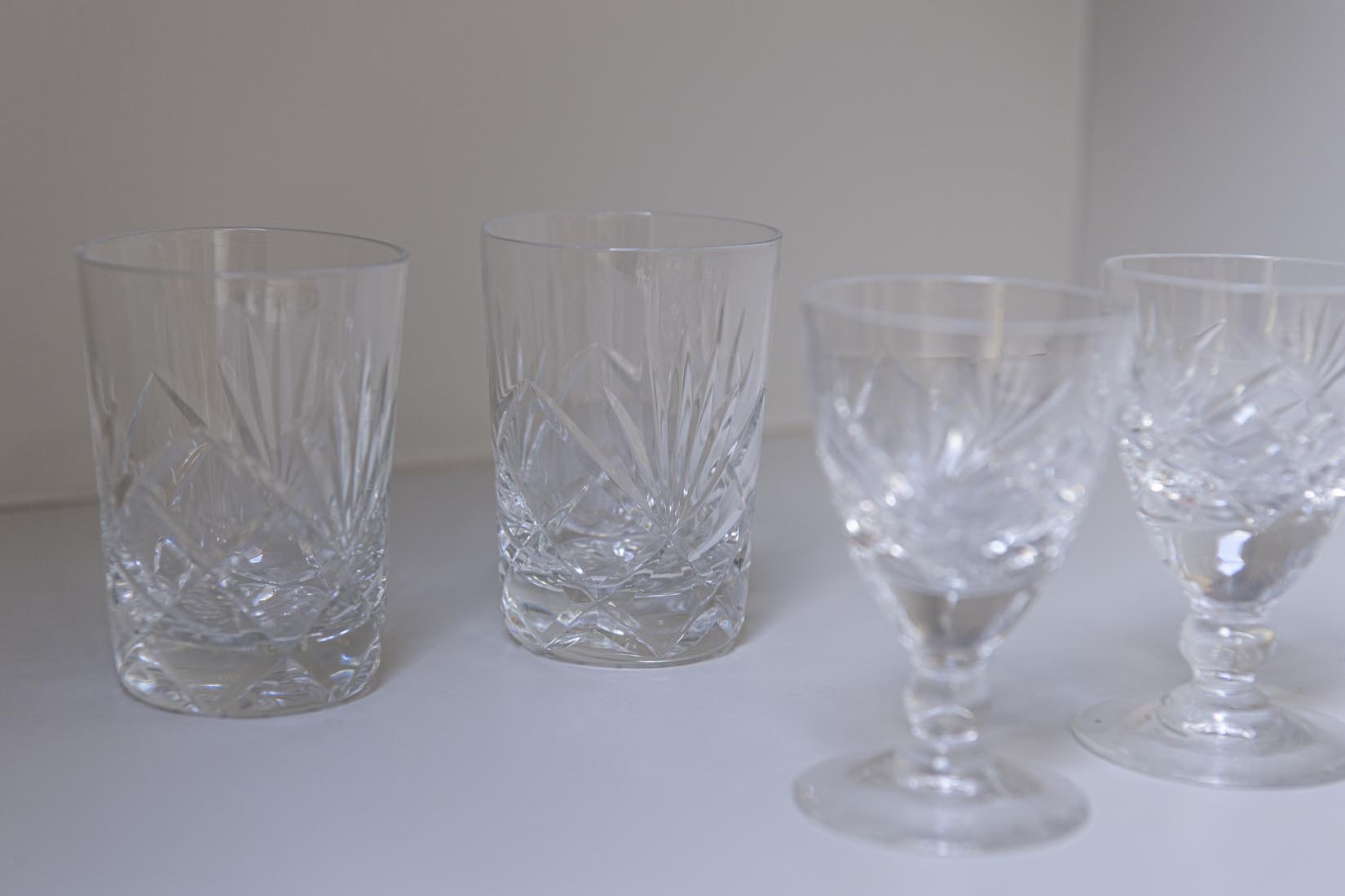 vintage cut crystal pair of glasses - Natalia Willmott