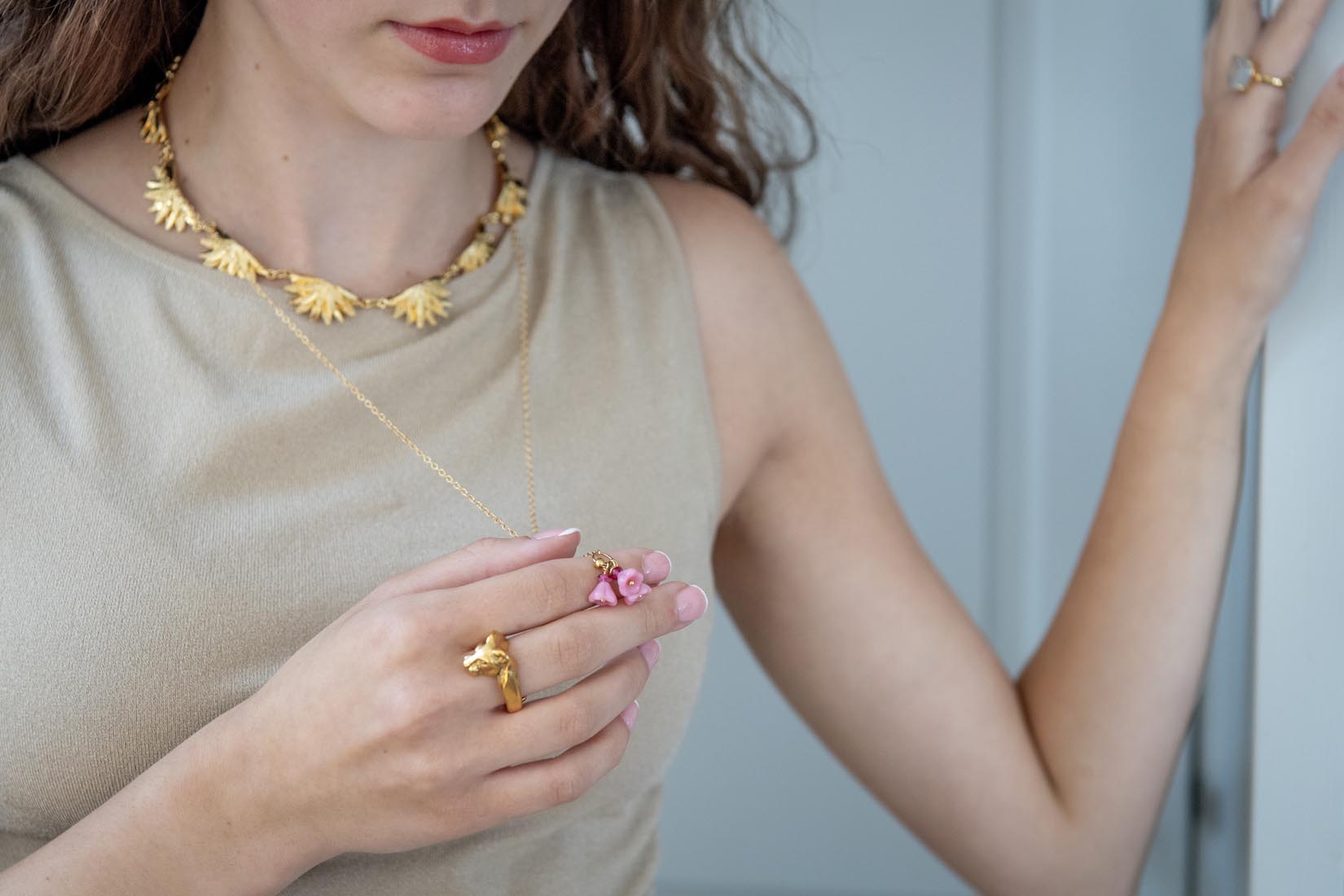 Vintage half sun necklace Natalia Willmott